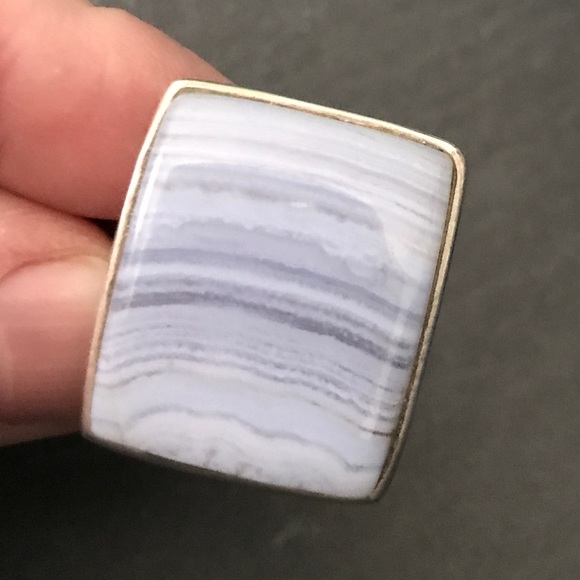 Blue lace agate Sterling silver rings - Picture 6 of 8